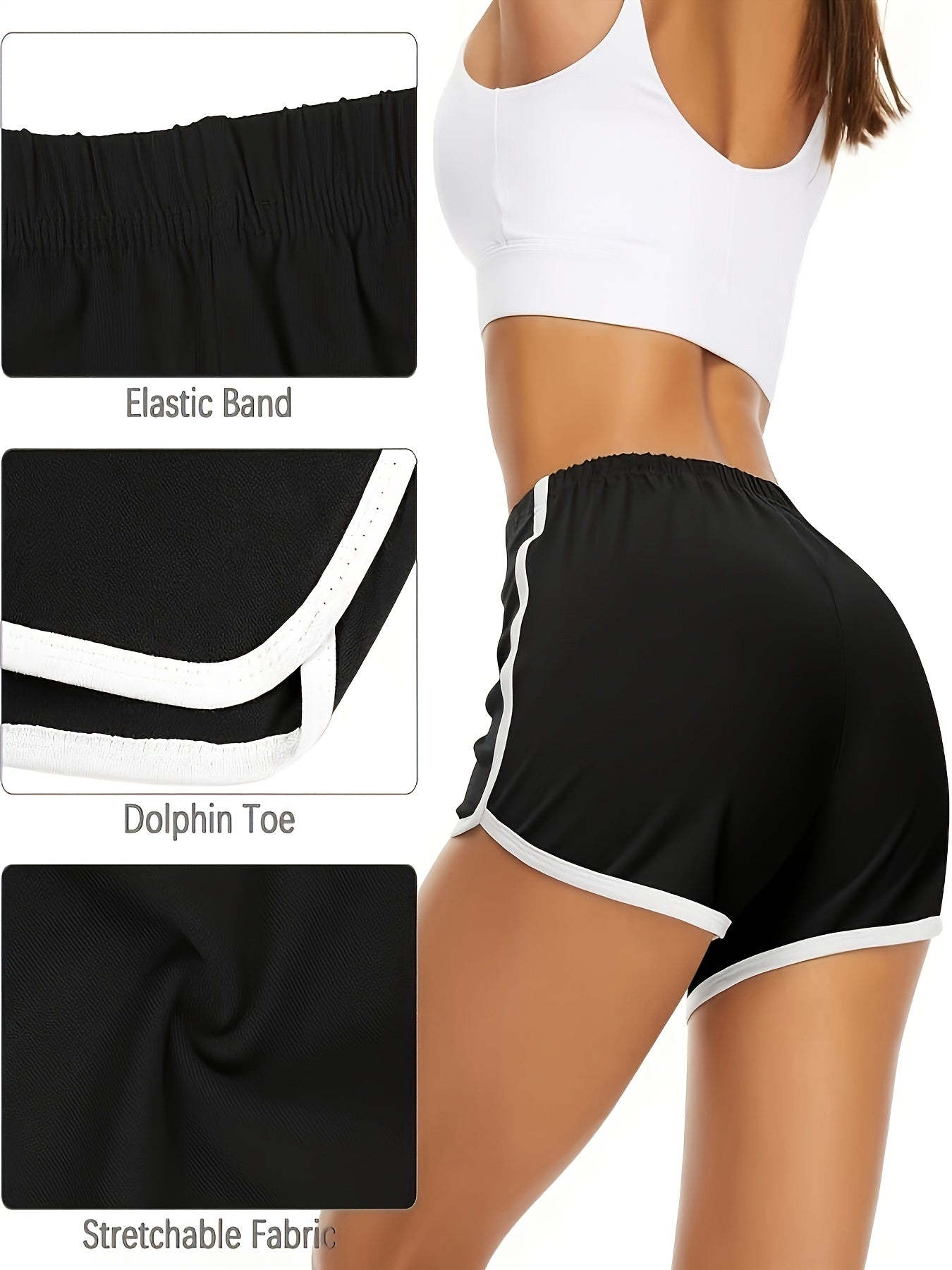 Random 6pcs Set: Women's Dry Sports Dolphin Shorts (S-XXL) Women's Shorts, Fitness Gym Shorts, Suitable for Yoga Lounge Running, Spring Clothes, Summer Clothes, Valentine's Day Gifts, Easter Gifts, Discounted