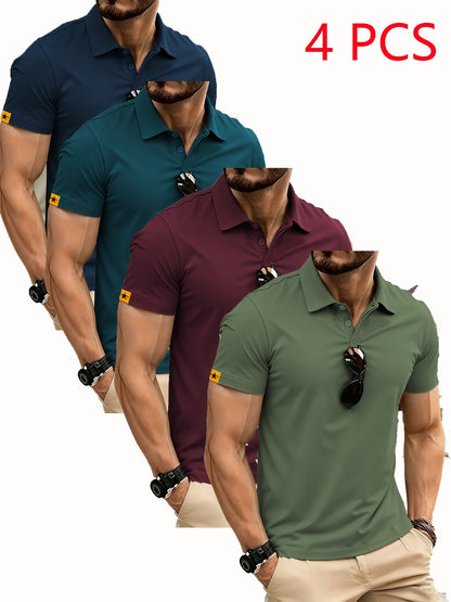 Men's Blue Navy Green Red Polyester Short-Sleeve T-Shirt - product view 10