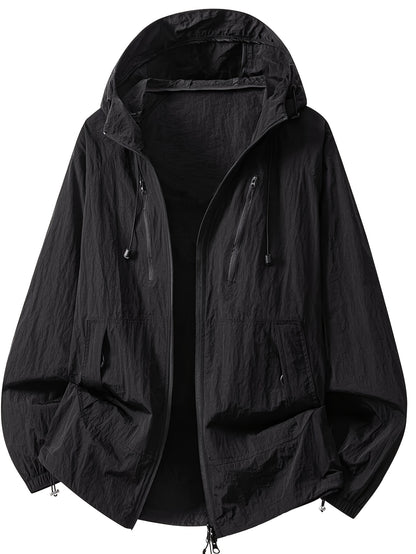 Men'S Hooded Skin Suit, Men'S Outdoor Fishing Breathable Style, High-Quality Nylon Thin Sports Casual