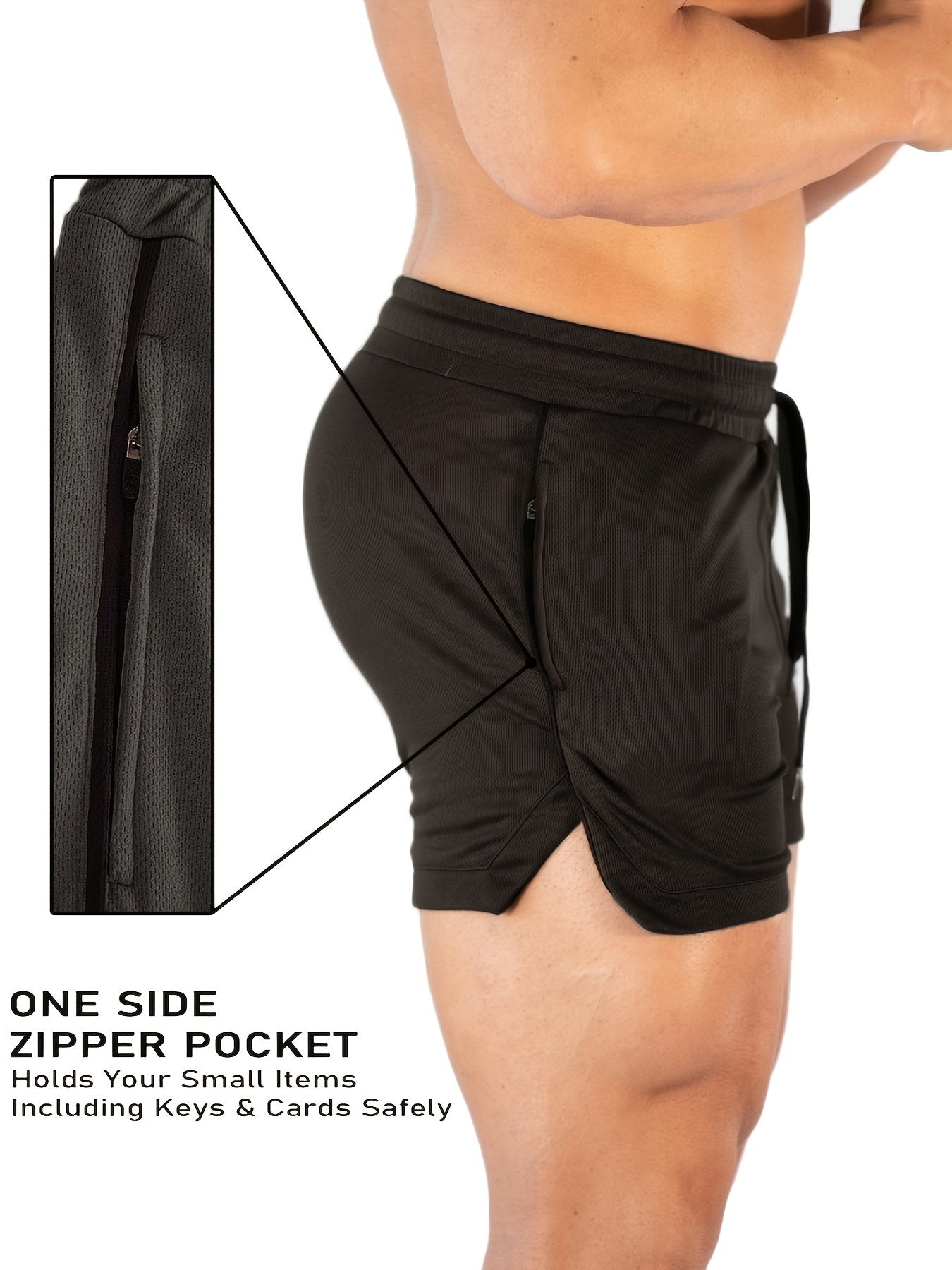 Men's Gym Workout Shorts Running Lightweight Athletic Short Pants Bodybuilding Training