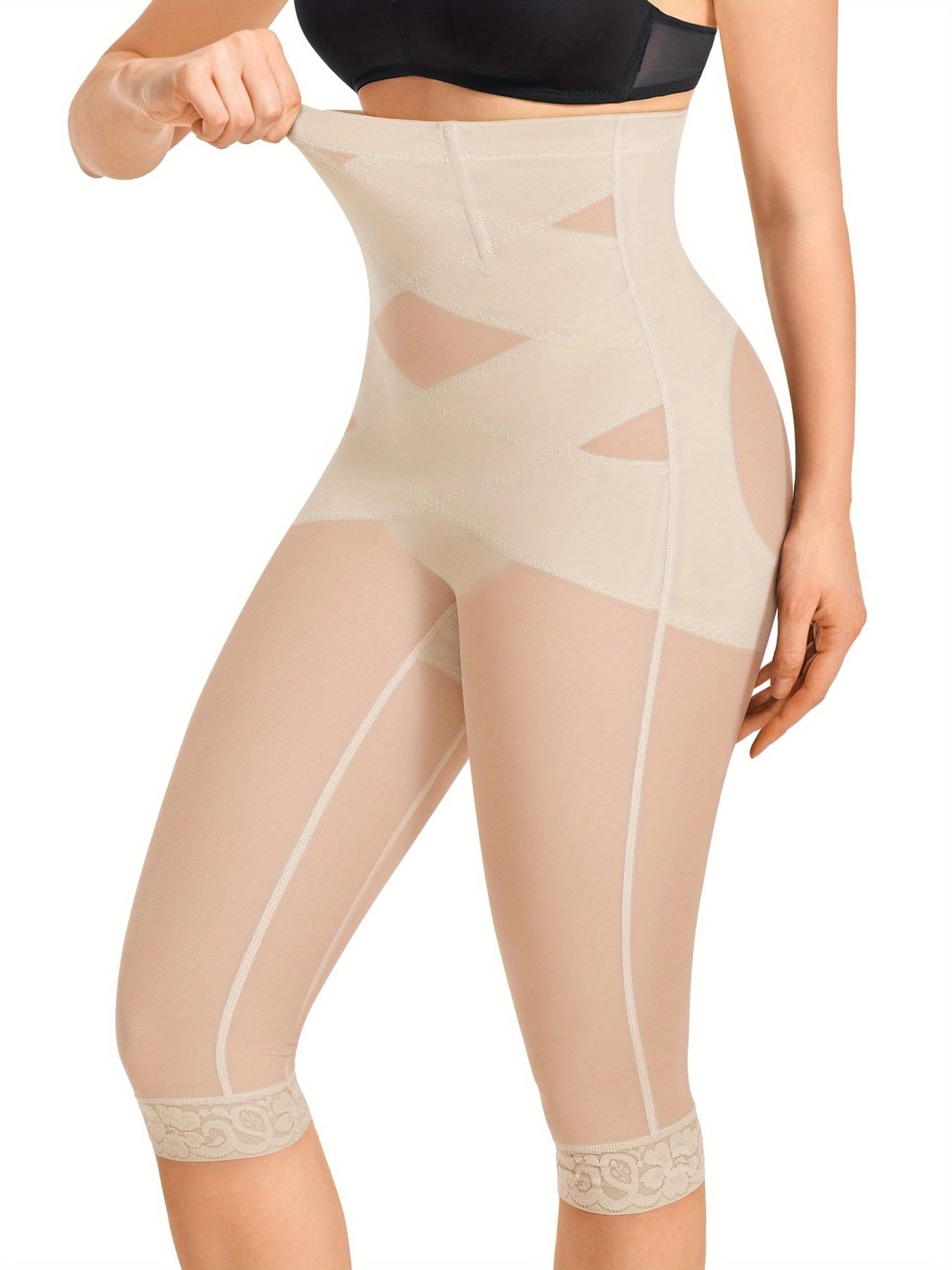 Women'S High Waisted Tummy Control Leggings - Compression Shapewear Booty Lift & Body Shaper with 4-Way Stretch, Posture Support, Breathable Mesh & Steel Boning-like Structure, Butt Lifting & Flat Tummy Sculpting Pants for Gym, Casual Attire