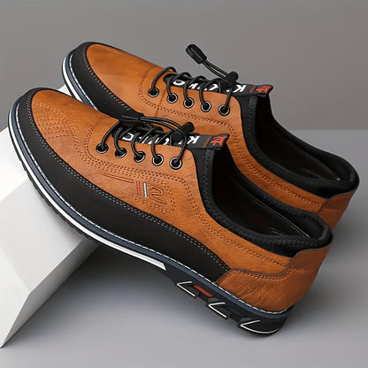 [Lightweight Walking Shoes] Men's Casual Walking Shoes - Upper, Quick-Lock Bungee Laces, Non-Slip Sole, Lightweight Footwear for Daily Wear & Outdoor Activities