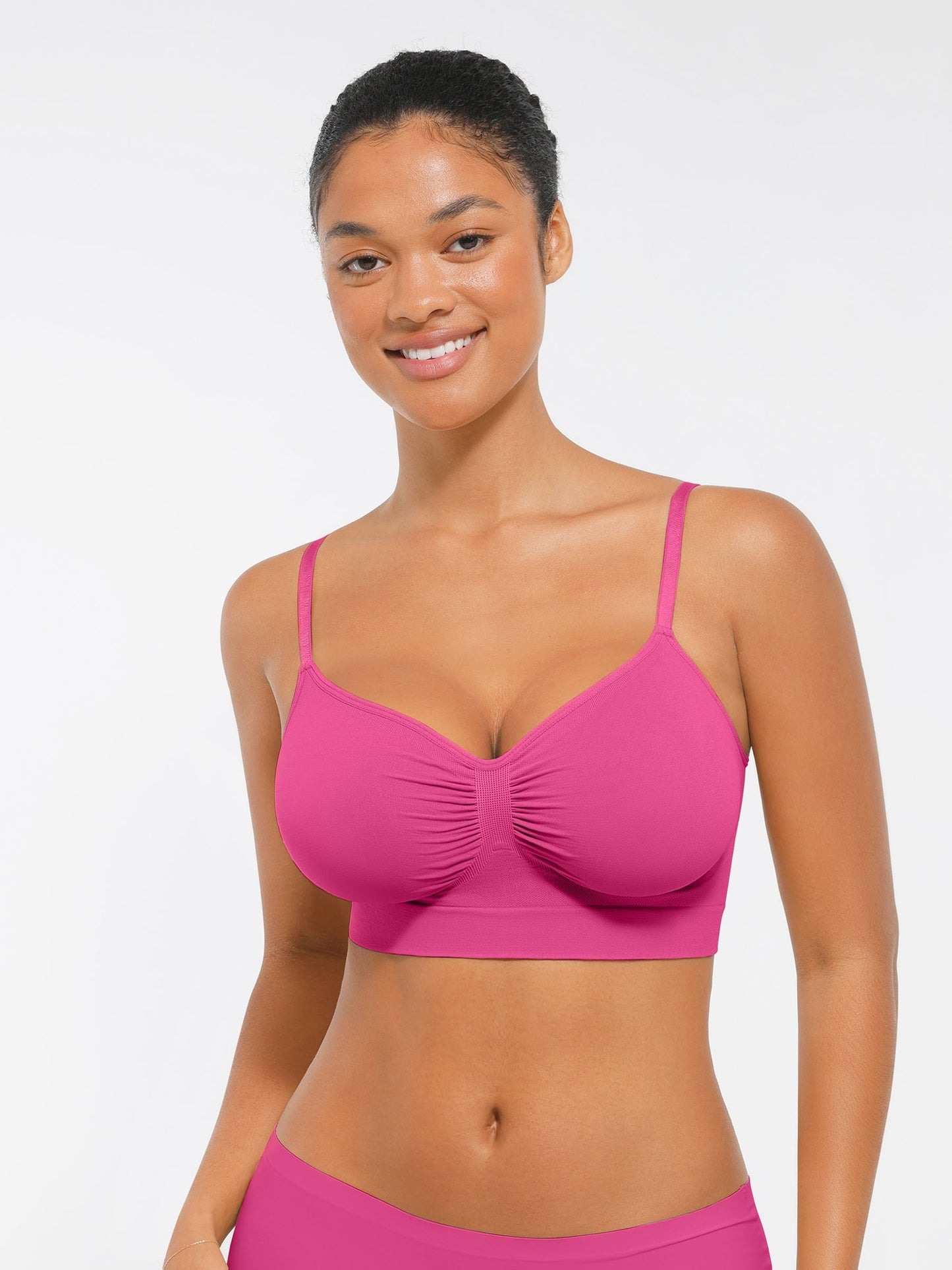 Plus Size Seamless Bra for Women Push-Up Breathable Back Control Bra