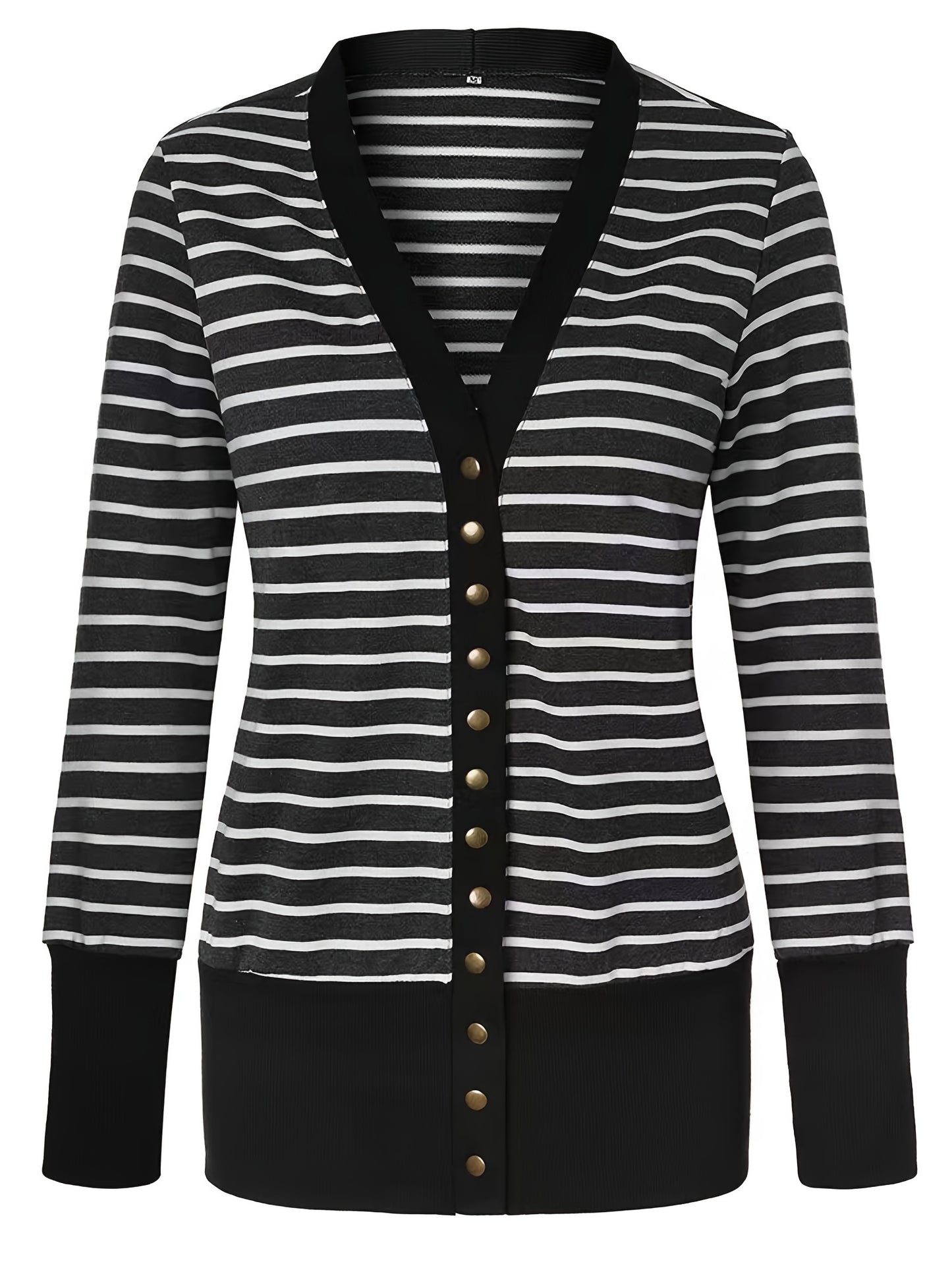 Women's Button Cardigan Long Sleeve Tops Shirts Outwear Solid Ribbed Open Front Cardigan Sweaters