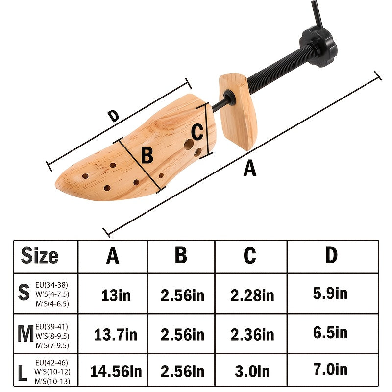 1pc Adjustable Professional Shoe Stretcher - Heavy-Duty Pull Rod Design for Extending The Lifespan of Shoes/Boots And Preventing Slipping - Suitable for Men And Women, Professionals, And Shoe Repair Shops; Ideal for Home Use. US Sizes: L (9-12)