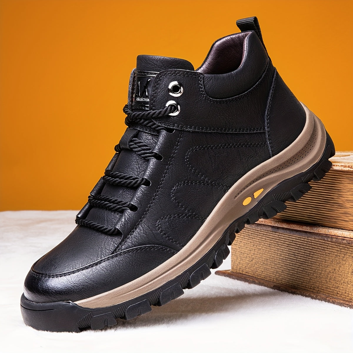 Men's Retro Style Oversized High Top Riding Boots - Comfortable, Wear-resistant, Non Slip Outdoor Hiking And Mountaineering Shoes - Father's Day Gifts