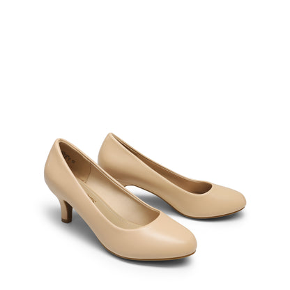 Women's Classic Dress Shoes Comfortable Low Heel Pump Shoes Solid Color Pumps