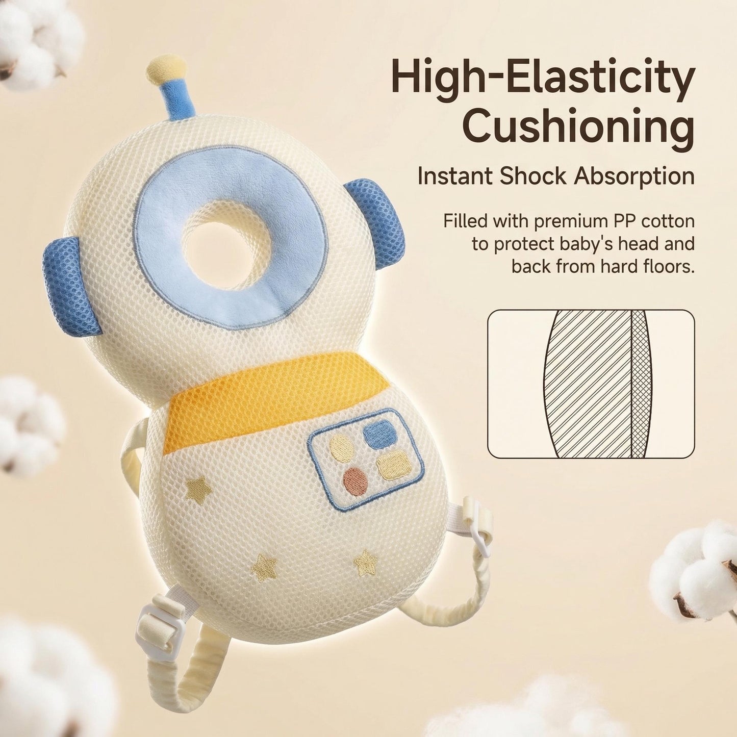 Toddler Backpack with Adjustable Plush Backrest & Soft Carrier Suitable for Infants, Bookbag, Colorful Polyester Fiber, Gift for & ( /Milk //)