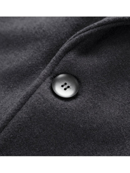 Men's Versatile Wool Blend Single-Breasted Coat Everyday 285