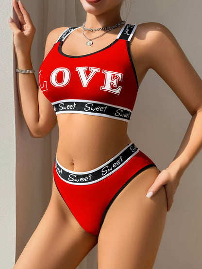 8pcs 8 Pack Women Crisscross Back Push Up Bra & Panty Sets, Soft Quick Dry Breathable Sports Lingerie, Contrast Color Straps Low Rise Underwear, Women'S Sexy Lingerie & Underwear