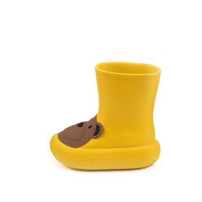 Slipolini Bear Paw and Bunny Paw Children's EVA Boots - Adorable Bear and Bunny Designs, Waterproof, Available in Yellow and Pink, Non-Slip Sole, Lightweight EVA Material - Perfect for Outdoor Adventures, Rainy Days, and Playtime in Any Weather