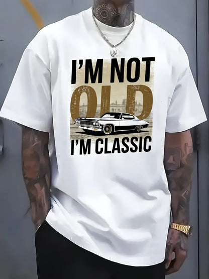 Men's Oversized T-Shirt - Round Neck Short Sleeve Weekend Style