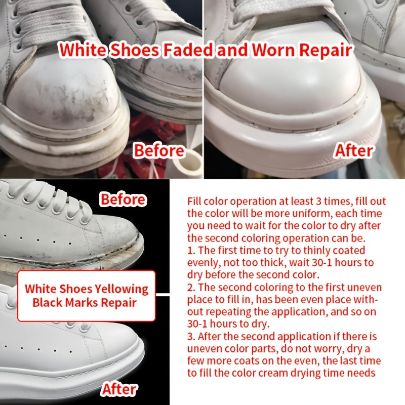 Glossy White Set Leather Shoes - product view 6