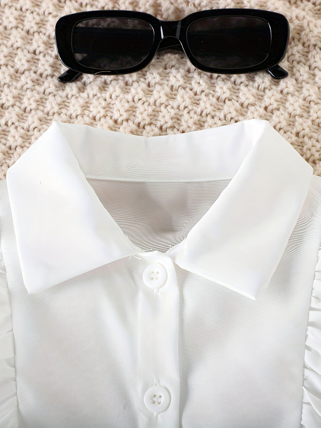 Baby Girl Summer Fashion Straight Shoulder Lapel Top & Irregular Half-Length Skirt 2pcs Set Directional Development, for Outdoor, Perfect for Outdoor
