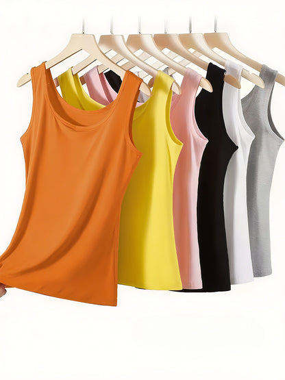 12pcs Women's Sleeveless Blouses & - Solid Color -Chic Sleeveless Shirts, Sleeveless Vest for Layering, Full Color Palette ( Neutrals to Tones) - Breathable Machine-Washable Casual Wear for Home & Outfits, Versatile