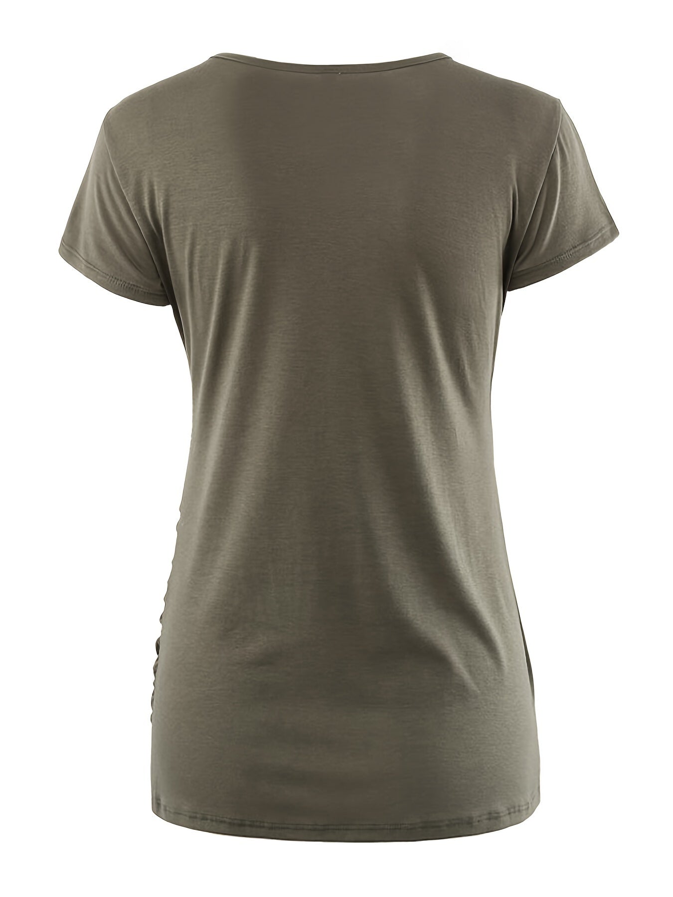 Set of 3 Women'S Short Sleeve Maternity Tops with Side Ruching for Breastfeeding