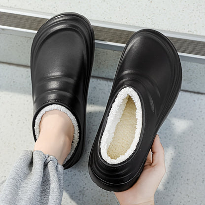 Women's Winter Slip-Resistant Work Shoes with Thick Insulated EVA Sole - Anti-Odor, Warm & Suitable for Kitchen, Hospital, Restaurant Use - Heavy-Duty EVA Sneakers (Black), Women Shoes