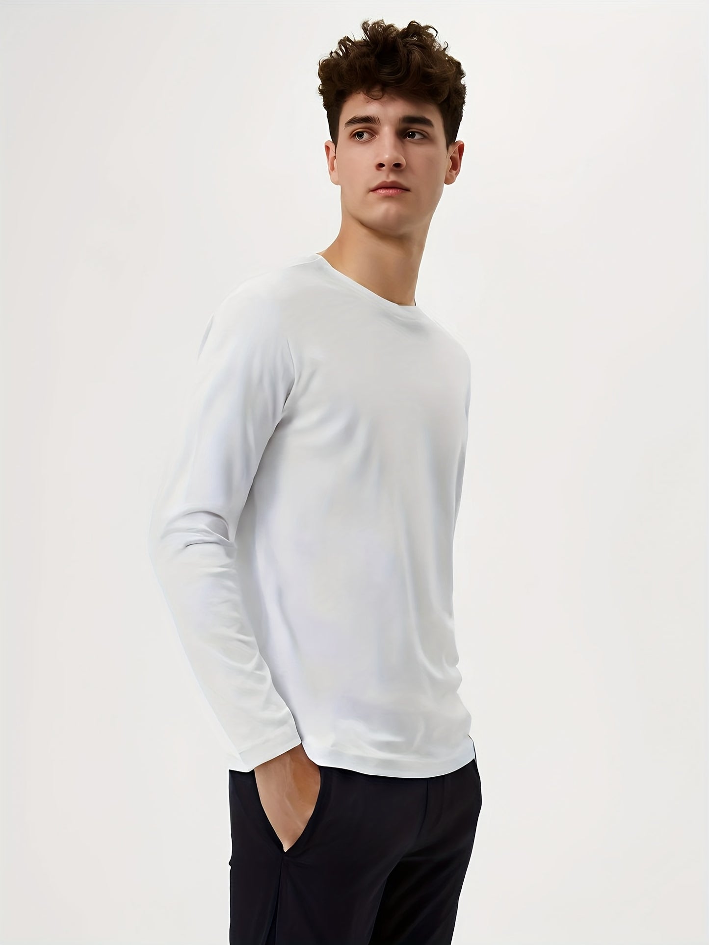Men'S Long Sleeve Shirts for Active Use - Quick-Drying And Moisture-Wicking, Set of 5, Available in Sizes S to 3XL