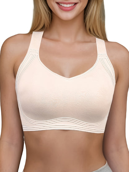 Women's Wireless Bra Comfortable Breathable Seamless Bra Soft Sleeping Bra Push Up Women's Underwear Daily Casual Bra Full Cup Sports Bra Suitable for Daily Wear Adjustable Shoulder Straps
