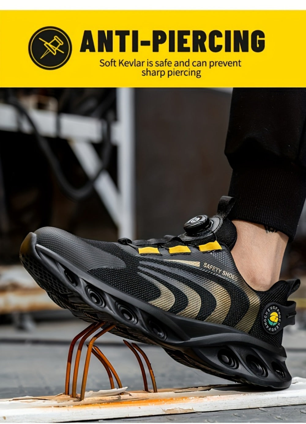 Unisex Work & Safety Shoes - Puncture Resistant & Slip-On 856485
