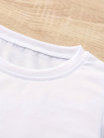 1pc New Summer Girl Cartoon Girl Print Short Sleeved 100% T-Shirt Comfy Casual Tees for Girls