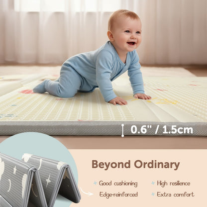 Baby Play Mat - Foldable Reversible Waterproof Padded 5877