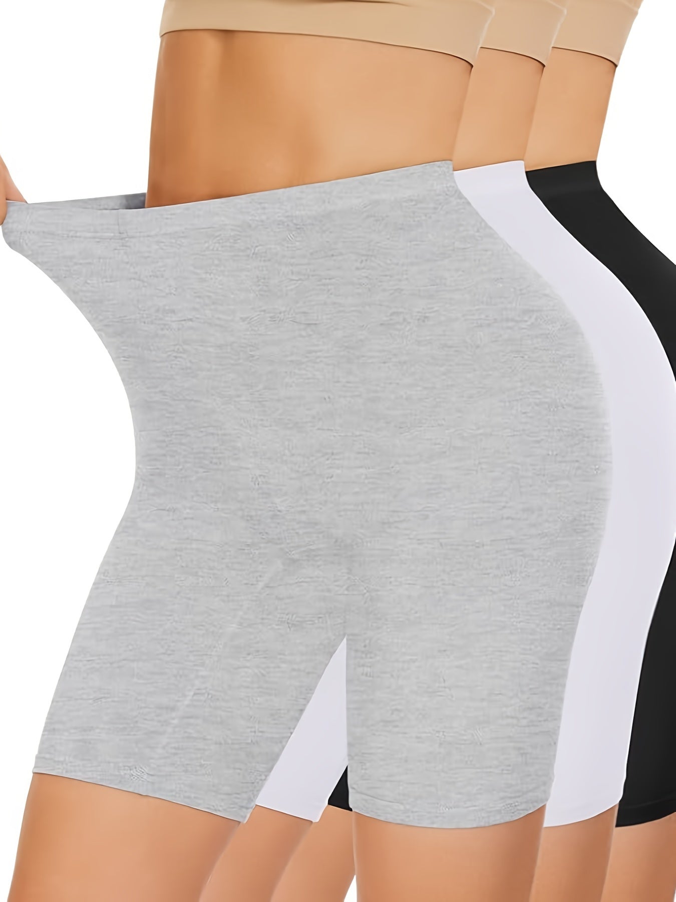 3-Pack Anti-Chafing Shorts Women Slip Shorts Smooth Tummy Control Shapewear Shorts for Under Dresses, Women'S Highwaisted Biker Yoga Running Shorts for Sports