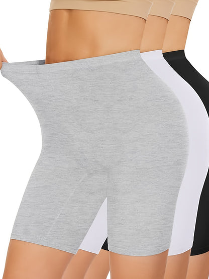 3-Pack Anti-Chafing Shorts Women Slip Shorts Smooth Tummy Control Shapewear Shorts for Under Dresses, Women'S Highwaisted Biker Yoga Running Shorts for Sports
