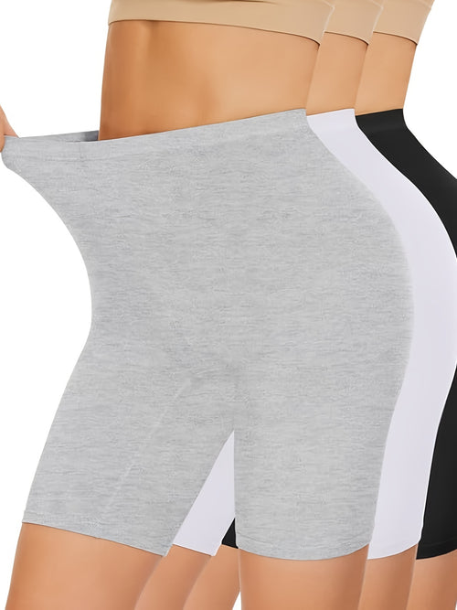 3-Pack Anti-Chafing Shorts Women Slip Shorts Smooth Tummy Control Shapewear Shorts for Under Dresses, Women'S Highwaisted Biker Yoga Running Shorts for Sports