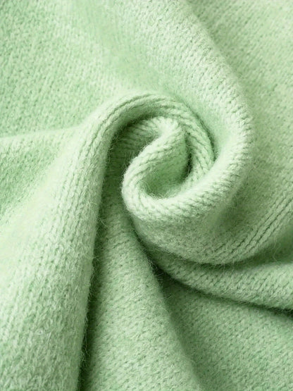 Women's Textured Pullover Sweater - Relaxed Fit Crew Neck