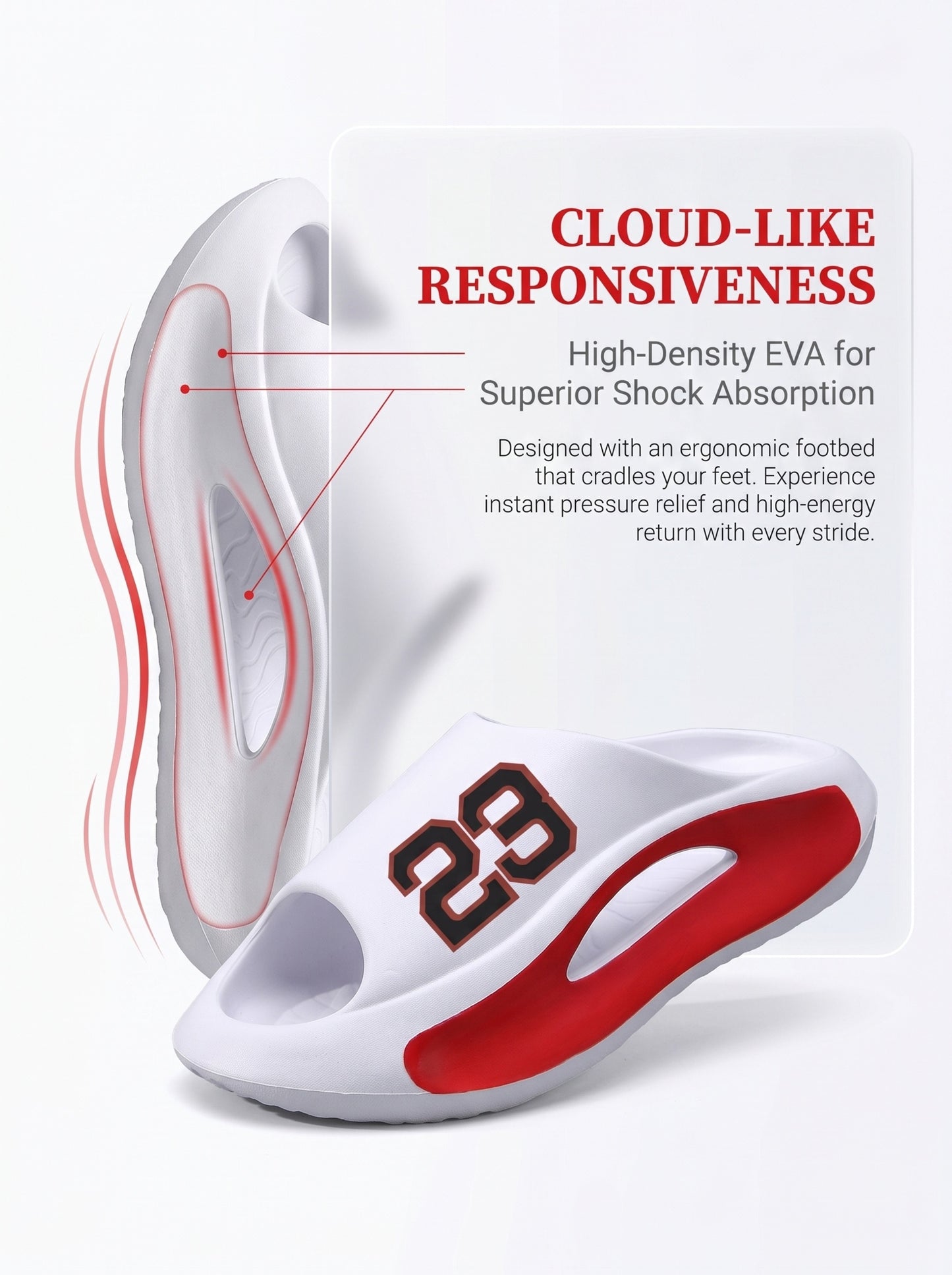 Men's Summer Sandals with 23-Number Design, Open-Toe Sports Slippers for Indoor and Outdoor Use All Seasons