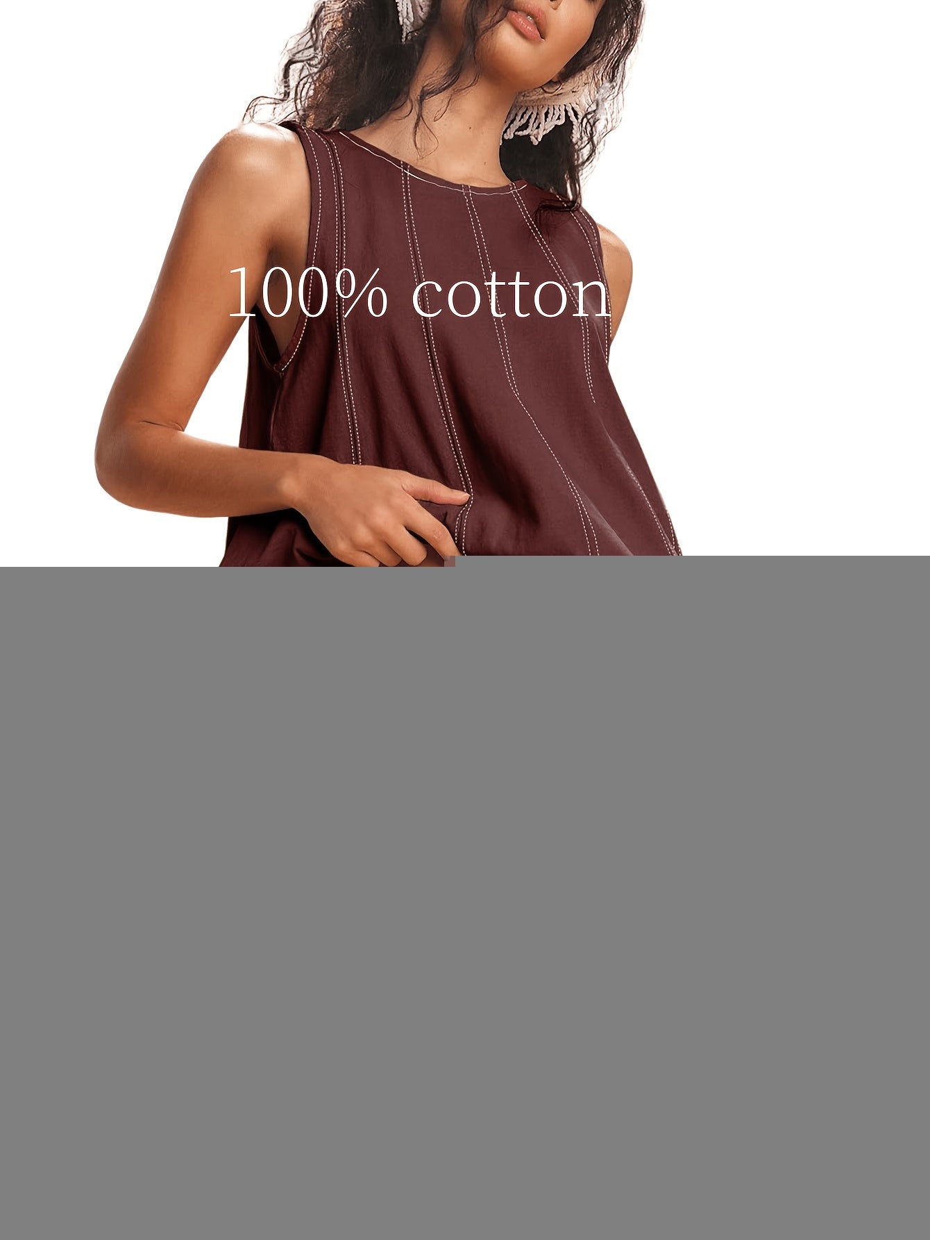 Womens 2pcs Outfits Sleeveless Matching Sets A Line Tank Tops Contrast Stitching High Waist Shorts with Pockets