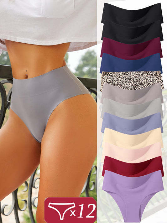 12-Pack Women's High-Waist Shapewear Briefs - Firm Tummy-Control Smoothing – main product image