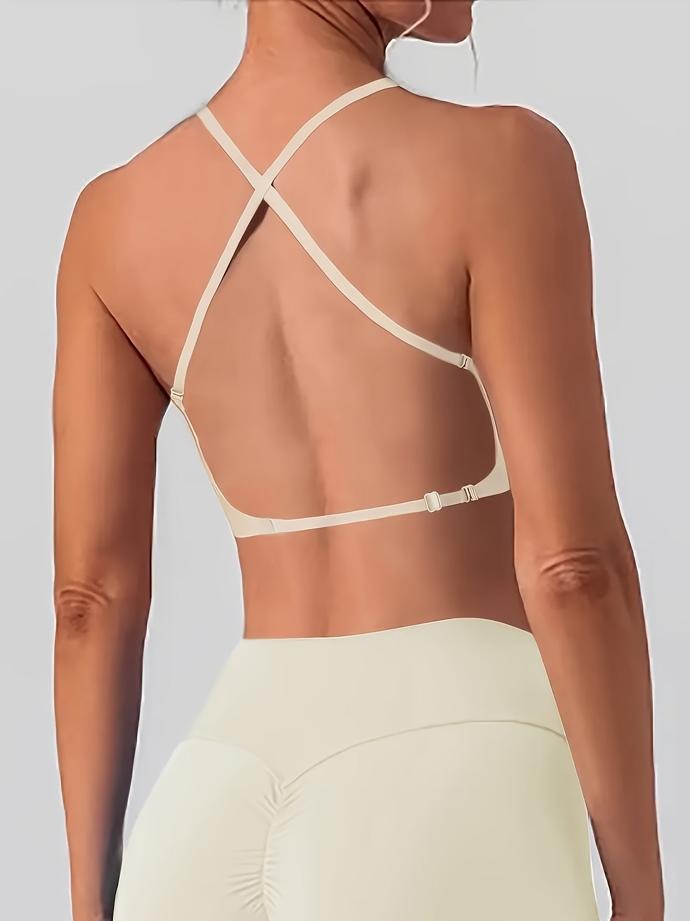 1/2/3pcs Nylon & Elastane Blend Summer Seamless Backless T-Shirt Bra for Women - Sexy, Wireless with Removable Pads, Hand Washable