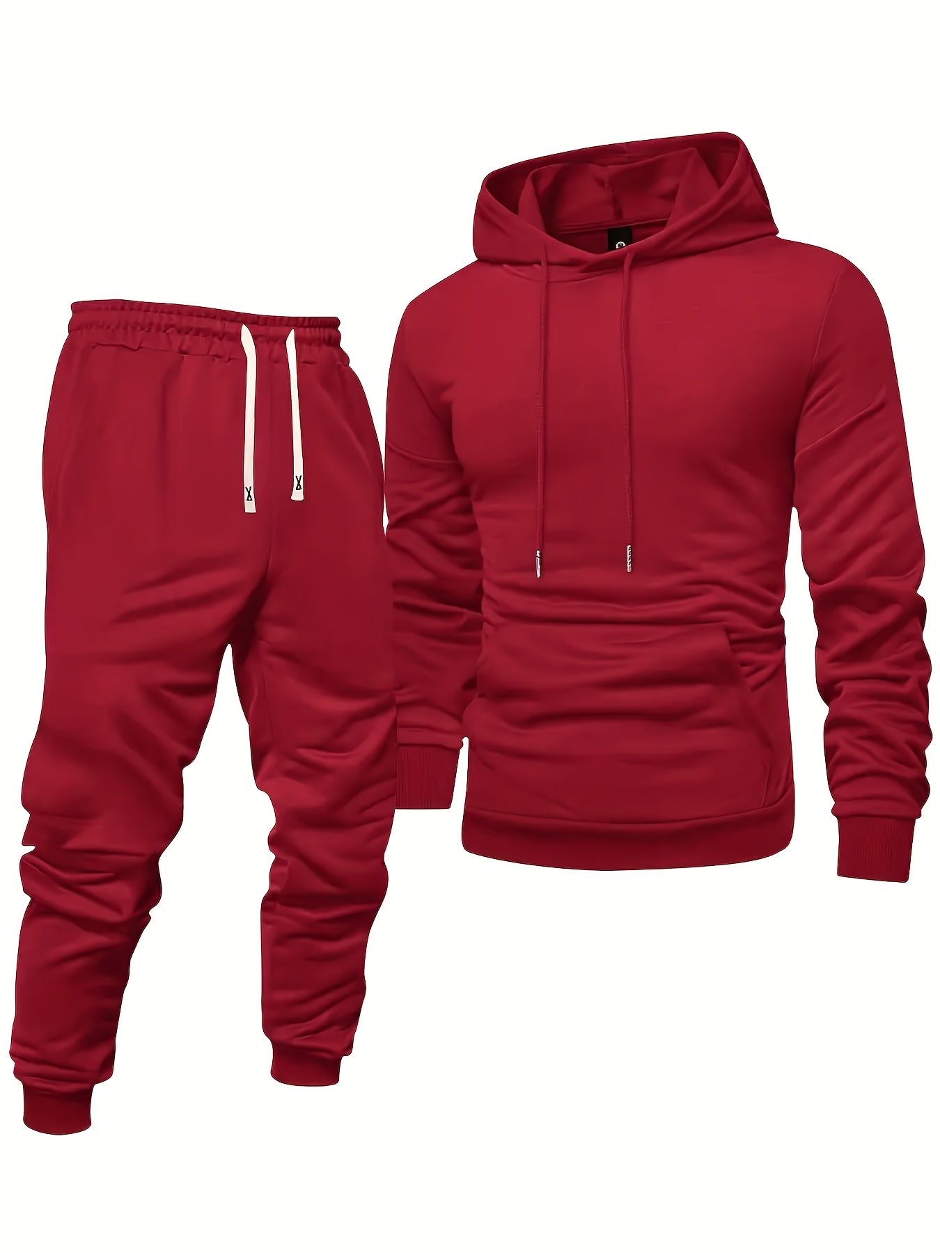 [6pcs Set] Autumn And Winter New Men'S Casual Suit Set, Long Sleeved Hooded Sweatshirt with Long Pants, Drawstring Design, Regular Style, Machine Washable, Suitable for Daily Leisure Outdoor Sports, Outdoor Activities, Casual Wear, Regular Fit