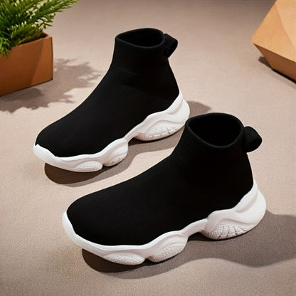Kids Sock Sneakers - Breathable High-Top Running Shoes