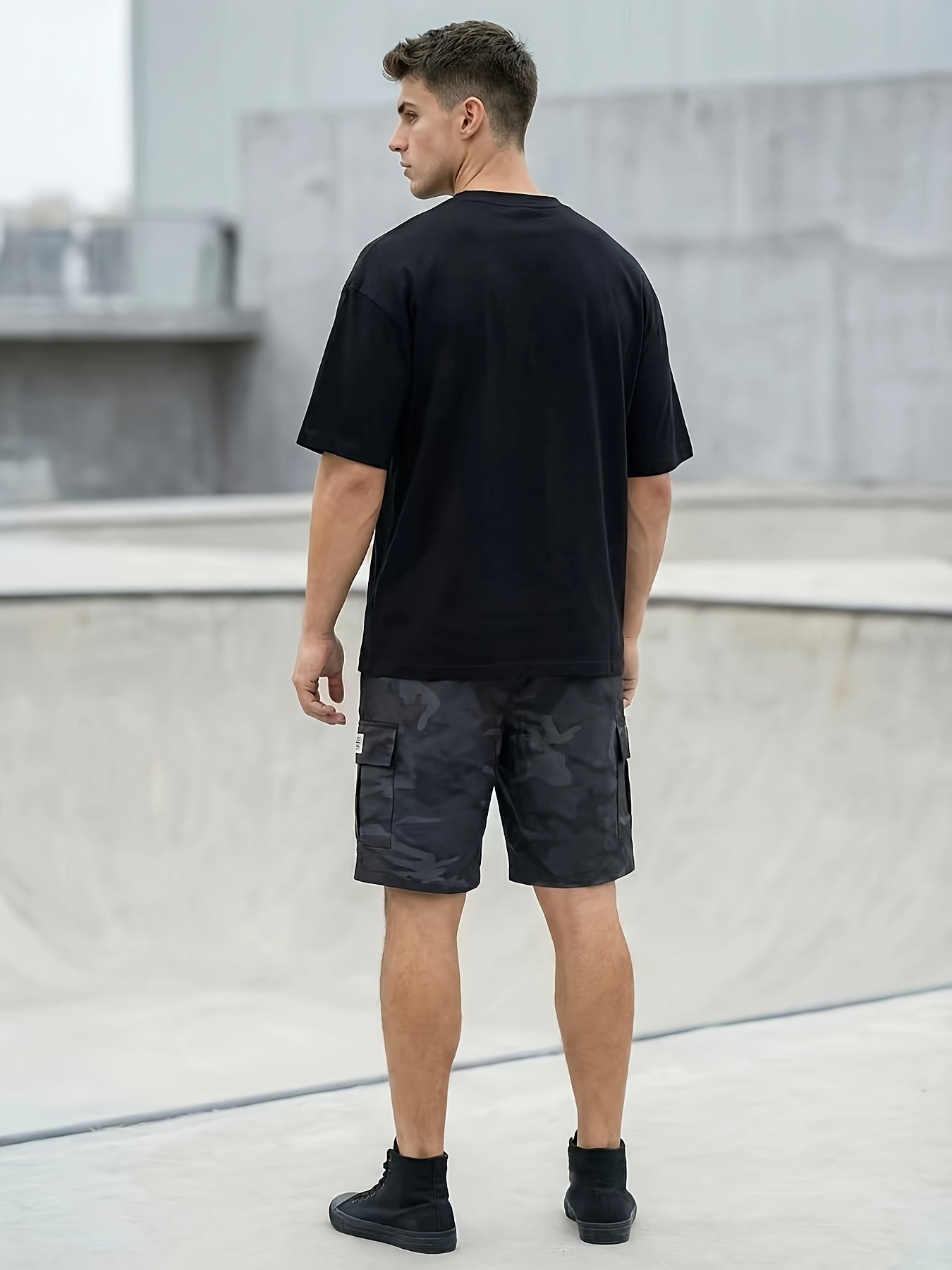 3pcs Men's Cargo Shorts, Casual Athletic Shorts - Multi-Pocket Ripstop, (Includes Wristband) Adjustable Waist (Black, Gray, Khaki) - Outdoor & Travel