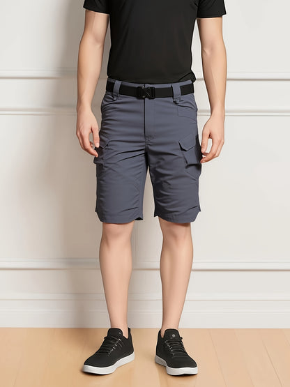 Men's Tactical Cargo Shorts - Casual Shorts - Lightweight Multi-pocket Outdoor Shorts, (Belt Included) Non-stretch Durable Fabric for Hiking, Camping, Fishing - Black Casual Style for Professionals And Outdoor Enthusiasts