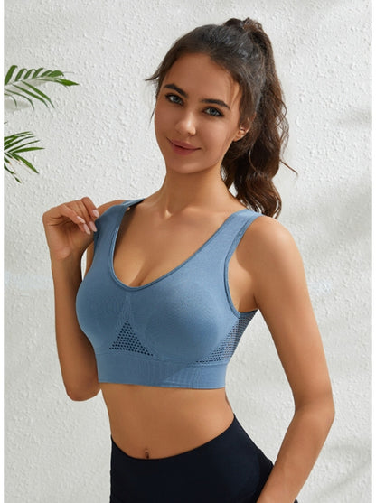 4pcs Women's Plus Size Sports Sexy Seamless Full Support Teenage Breathable Bra High Support