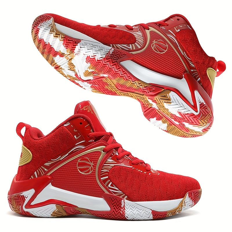 Sneakers, Men's High-top Basketball Shoes, Lightweight And Breathable Sports Shoes, with Breathable Mesh Upper And Laced Closure, Suitable for Professional And Casual Games, Basketball Training, Running And Walking, And for Outdoor Wear Throughout