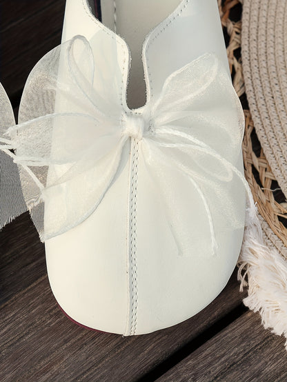 Women'S Fashionable Flat Single Shoes with Butterfly Flower Decoration, Design, Offering a Casual, Comfortable, And Lightweight Experience for Outdoor Wear., Women Shoes