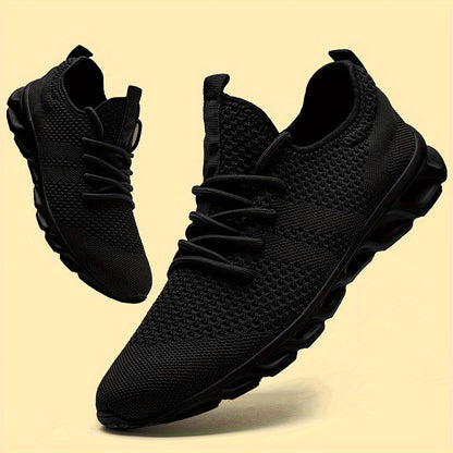 [Lightweight | Breathable] Lightweight Breathable Men's EVA Sole Running Shoes | White Low-Top Casual Sneakers with Round Toe Design | All-Season Outdoor Walking Shoes for Gym, Travel & Daily Wear