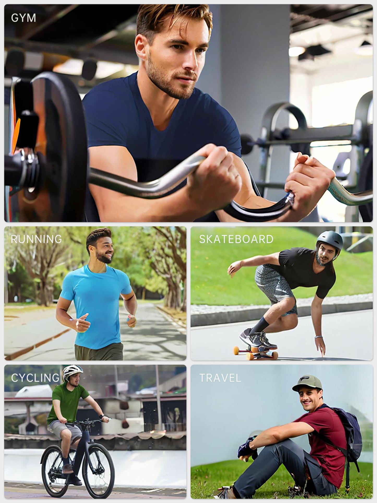 6pcs Men's Moisture-Wicking T-Shirts, Short-Sleeved Crew Neck Design, Lightweight Mesh Breathable Quick-Drying Design, Suitable for Sports Running Fitness, Everyday Layering, And Casual Wear| Comfortable Fit