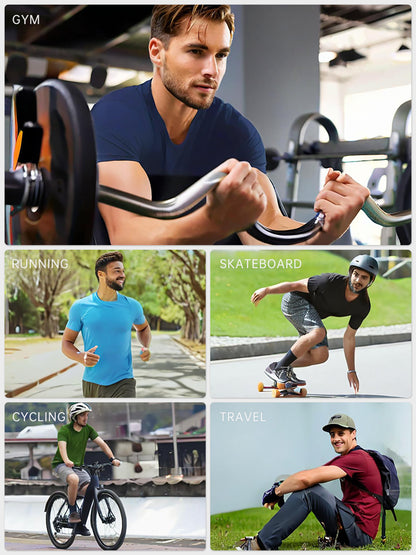 6pcs Men's Moisture-Wicking T-Shirts, Short-Sleeved Crew Neck Design, Lightweight Mesh Breathable Quick-Drying Design, Suitable for Sports Running Fitness, Everyday Layering, And Casual Wear| Comfortable Fit
