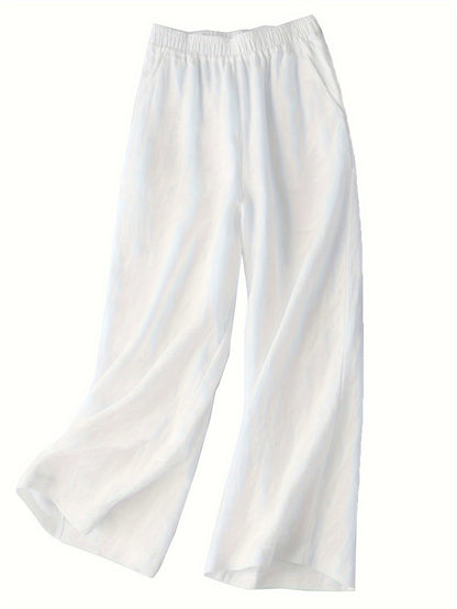 Women's Palazzo Pants Drawstring Waist Wide Leg CLoose Trousers with Pockets Comfort