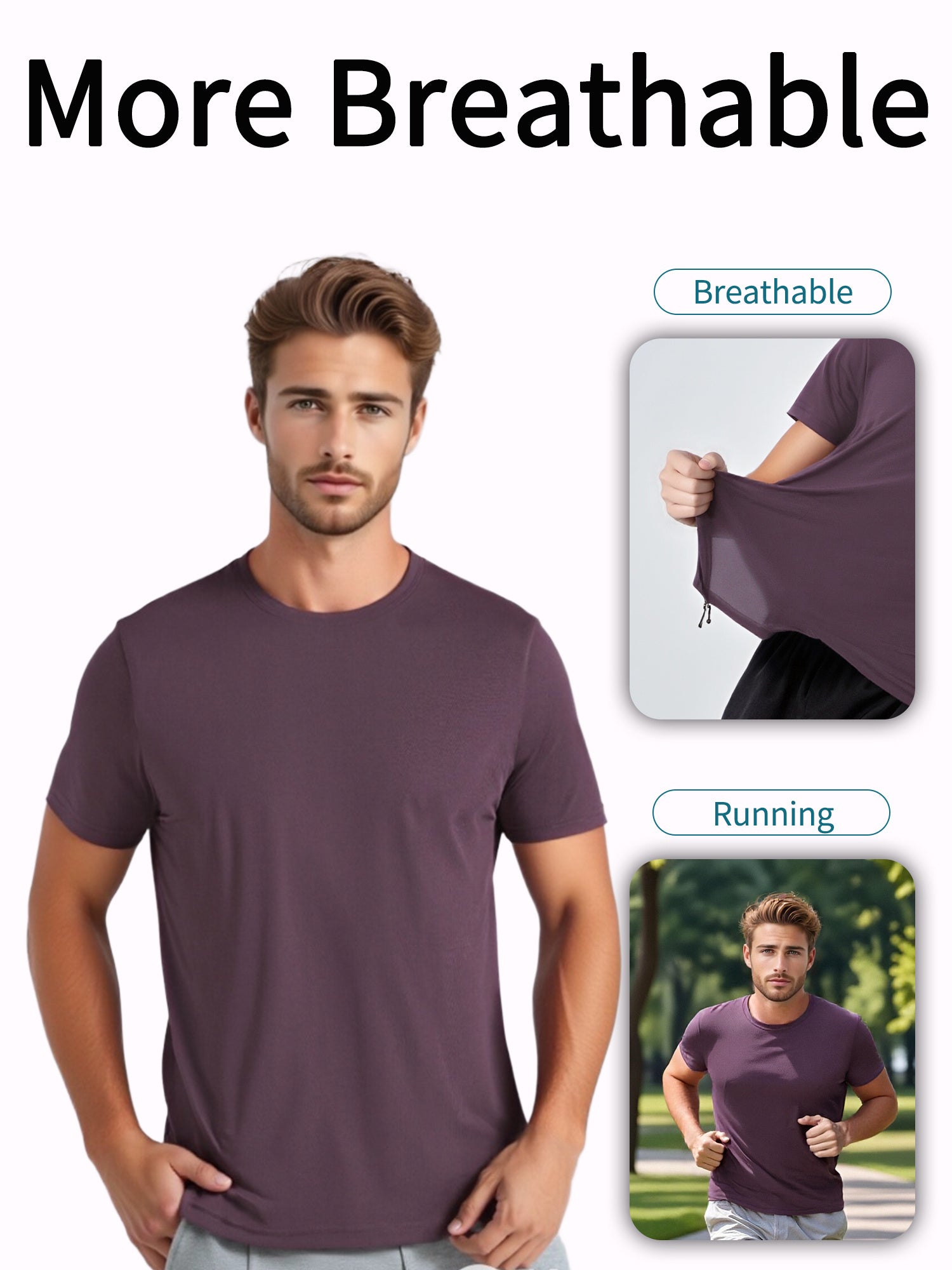 Men's 9 Mixed Colors Polyester Short-Sleeve T-Shirt - product view 16