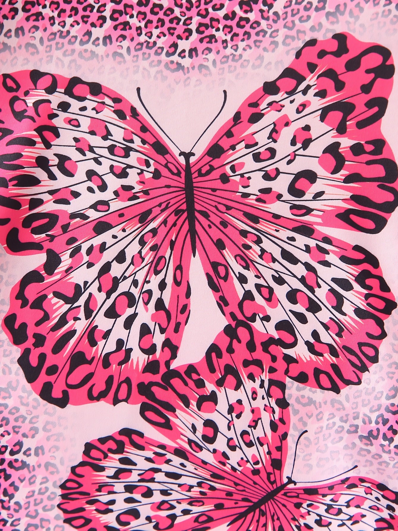 Girls' 2pcs Set Long Sleeve Top and Jeggings with Butterfly & Leopard Print, Crew Neck Pullover, Regular Fit Knit Polyester 95% with 5% Elastane, Long Length, for Spring/Fall Casual Wear, for Outdoor, Perfect for Outdoor
