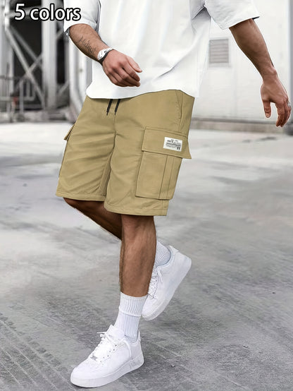 Men's Grey Polyester Cargo Shorts - product view 16