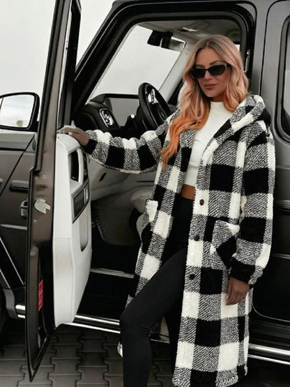 Grey Powder Blue Rice Home Coat Ladies Black Five Exclusive Warm Thick And Velvet Long Cute Sweet Home Colorful Plaid Home Pajamas Christmas Coat.