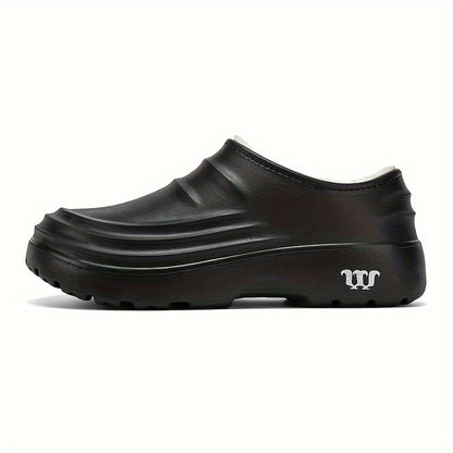 Women's Winter Slip-Resistant Work Shoes with Thick Insulated EVA Sole - Anti-Odor, Warm & Suitable for Kitchen, Hospital, Restaurant Use - Heavy-Duty EVA Sneakers (Black), Women Shoes